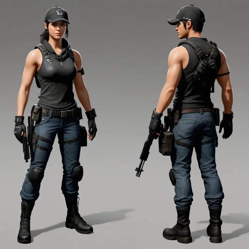 تصميم شخصية رمزية: قم بإنشاء شخصية مخصصة تحمل سمات مشابهة لشخصية من ببجي، ولكن بدون استخدام الملامح الدقيقة أو الأزياء المحددة. يمكن أن تكون هذه الشخصية تحمل وحدة تحكم أو سلاحًا.
الأكسسوارات: استخدم عناصر مرئية تعرف بشخصيات ببجي، مثل القبعات أو الدروع، لكن اجعلها بشكل عام وبدون تفاصيل دقيقة.
التعبيرات: صمم شخصية بتعبيرات وجه تعكس الحماس أو الطاقة، مع التركيز على فكرة الشحن أو القوة.
الظل أو الصمت: يمكن استخدام ظل لشخصية شهيرة، أو تصميم شخصية بشكل غير كامل، بحيث تُظهر فقط الأجزاء البارزة (مثل القفازات أو القبعة) لتكون دالة على الشخصية دون الإفصاح عنها بشكل مباشر.