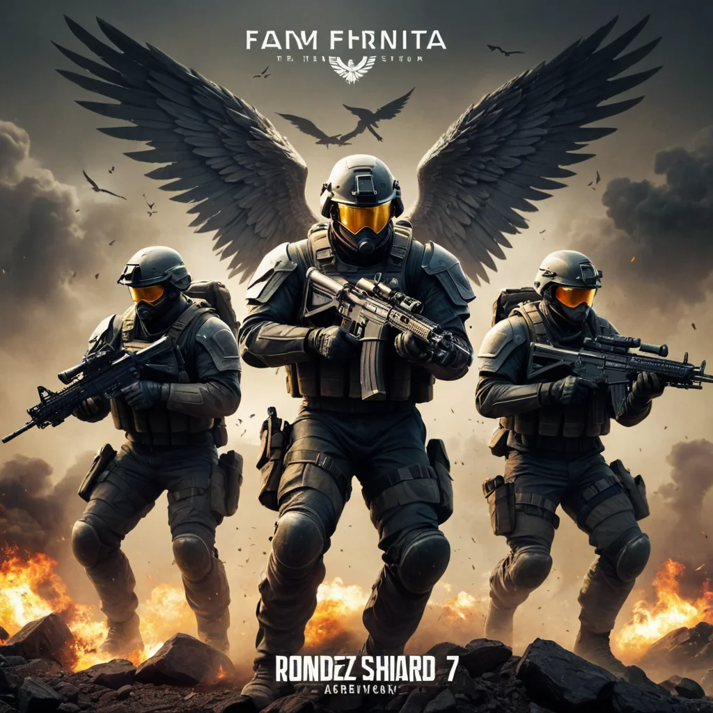 The CD cover features an intense military confrontation, showcasing a squad of armed soldiers. At the center, three main soldiers stand out, positioned in an imposing and determined stance. They face off against a group of six soldiers, representing a triple threat and emphasizing the intensity and challenge of the battle.
The three main soldiers are firmly positioned, conveying a sense of readiness to face any adversity. Their expressions are resolute and focused, reflecting the unshakable determination of the squad. Each soldier is equipped with a full arsenal, demonstrating the preparation and strength needed for the mission.
On the backs of the three main soldiers is the team's symbol: a small, stylized Pegasus face, with weapons forming the wings. This emblem is subtle but visible, representing the squad's loyalty and fighting spirit.
The color palette is dominated by dark and metallic tones, enhancing the military atmosphere and the gravity of the situation. The cover is designed to convey the feeling of an epic battle and the unwavering bravery of the protagonists.