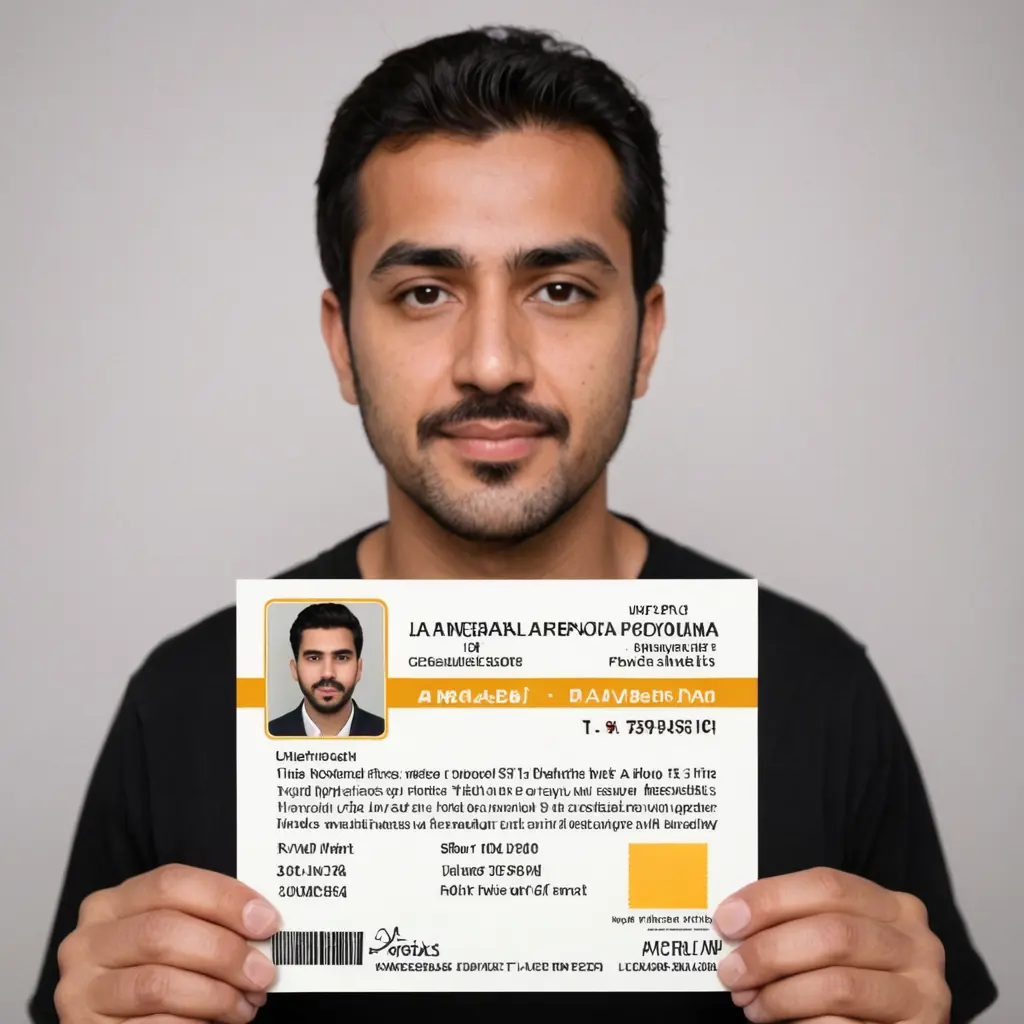 أريد صورة مصغرة التي تكون في لبطاقة التعريف الوطنية لشخص ما يبدو حقيقي و لكن بشرط أريد صورة تكون لي وحدي فقط لم تكن قد أعطيتها لأحد من قبل او من بعد و يكون رجل عربي و خلفية صورة بيضاء و تكون الأبعاد متساوية و من فضلك تكون صورة مصورة من الأمام و ليس من جبن او من تحت و لا يكون ظاهر انه عمل IA, من فضلك ركز على الا تكون قد ولدت لي صورة قد ولدتها لشخص قبل مني