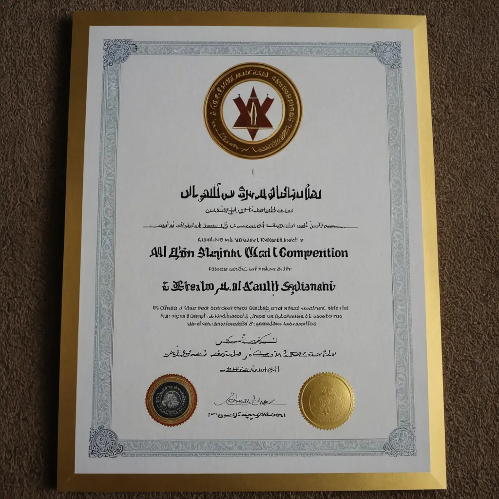 صورة لشهادة تكريم لبنت عندها 12سنة مكتوب فيها يسر الأزهر الشريف أن يكرم المتسابقة فاطمة محمد سمير سيد وذالك لتفوقها في المسابقة القرأنية وحصولها على الجائزة التقديرية المستوى الأول (القرأن كاملا) وتكون الشهادة مختومة بختم مؤسسة الأزهر الشريف