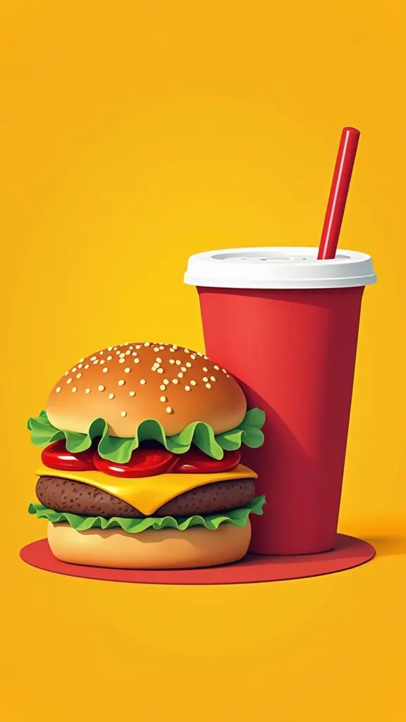 اختيار الألوان:
الأصفر (#FFC72C) و الأحمر (#DA291C) لتفاصيل البرغر.
الأبيض (#FFFFFF) للخلفية أو لتوازن الألوان.
تصميم البرغر:
الخلفية: اختر خلفية باللون الأحمر أو الأصفر.
البرغر: استخدم اللون الأصفر للجبن واللون البني للخبز واللحم. يمكن أيضًا إضافة لمسات بالأبيض لجعل التفاصيل أكثر وضوحًا.
إضافة النص: اكتب "dridnerz" باستخدام الخط الذي تفضله، مع تطبيق الألوان المناسبة.
إذا كنت تحتاج إلى صورة فعلية أو تصميم مخصص، يمكنك توظيف مصمم جرافيك لتنفيذ فكرة التصميم التي ترغب بها.اسم العلامة التجارية هو dridnerz.برغر شهي مع بطاطا مقرمشة و مشروب غازي،اضف خربشة على غطاء المشروب باسم العميل
