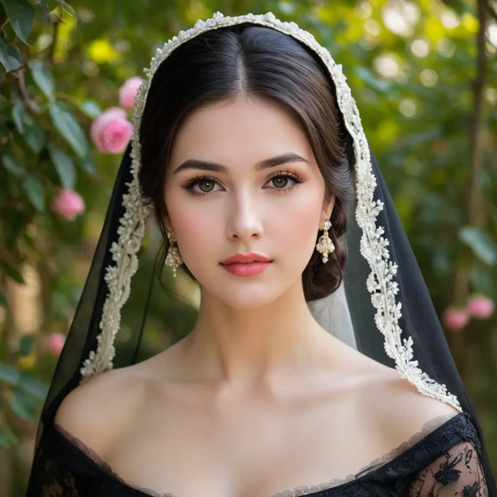 فتاة وجهها دائري كفلقة القمر شفتاه وردية مثل الزهور بياضها مثل القشطة عيناها الصغيرة مثل حبيتين زيتون رمشها كامل ما يكون ليست بالبدينة او النحيفة تنظر إليها تدخل لقلبك من أول نظرة لا قبلها ولا بعدها جسمها انعم من الحرير مربربة كاملة الجمال وزنها 70 لابسة حجاب اسود