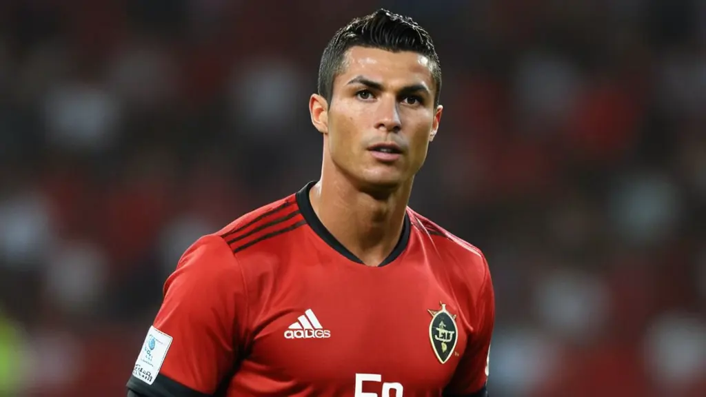 صوره كريستيانو رونالدو بقميص الاهلي المصري