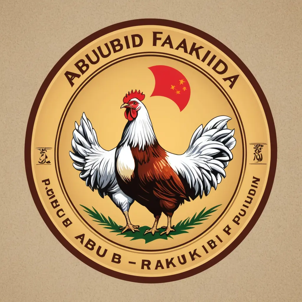 لوجو شركة دواجن او مسلخ بي اسم أبو فخيدة لدواجن