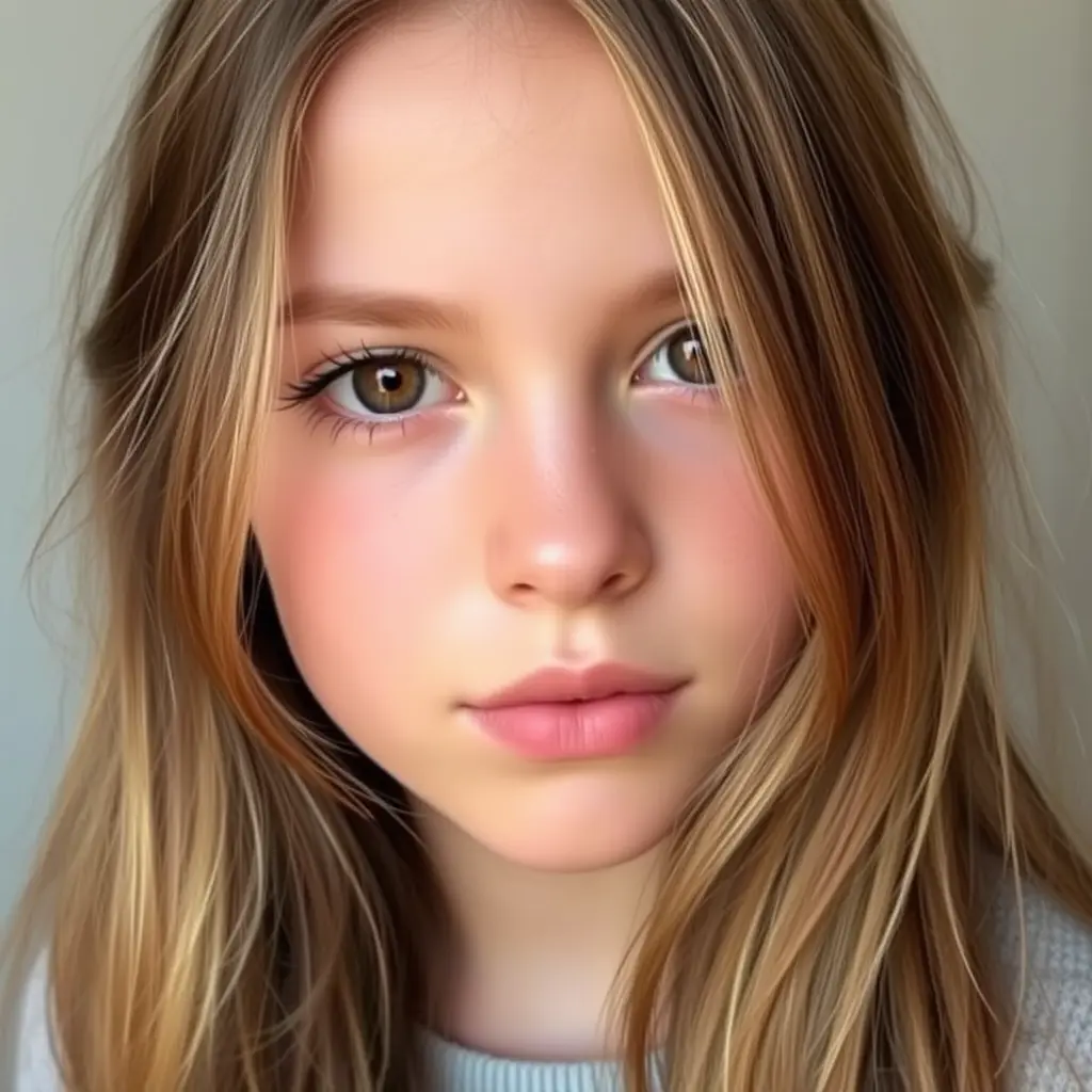 بنت جميله شعرها لونه اشقر غامق على بني و شعرها ناعم وعيونها صغار ورموشها طوال ولون عيونها بني غامق وعندها غمازه بالدين وانفها مستقيم وشفايفها صغار وجسمها بجنن وبشرتها لونها حنطي وشفايفها كتير صغار وعمرها 16