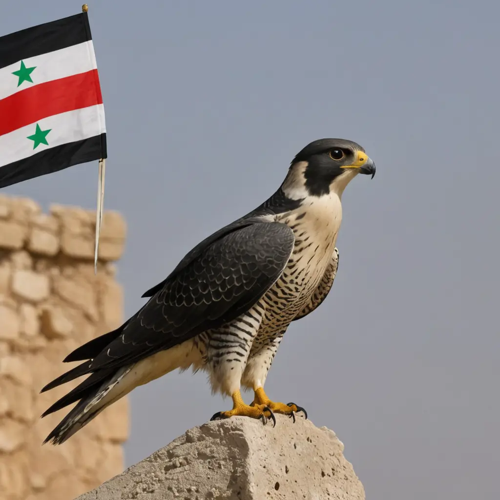 طائر الشاهين وعلم الثورة السورية