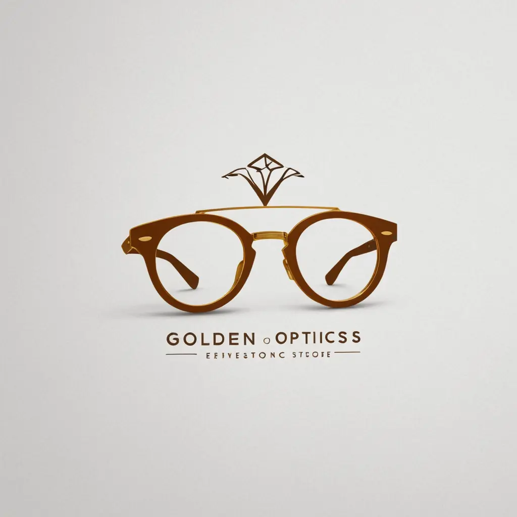 تصميم شعار ل محل نظارات باسم Golden Optics احترافي