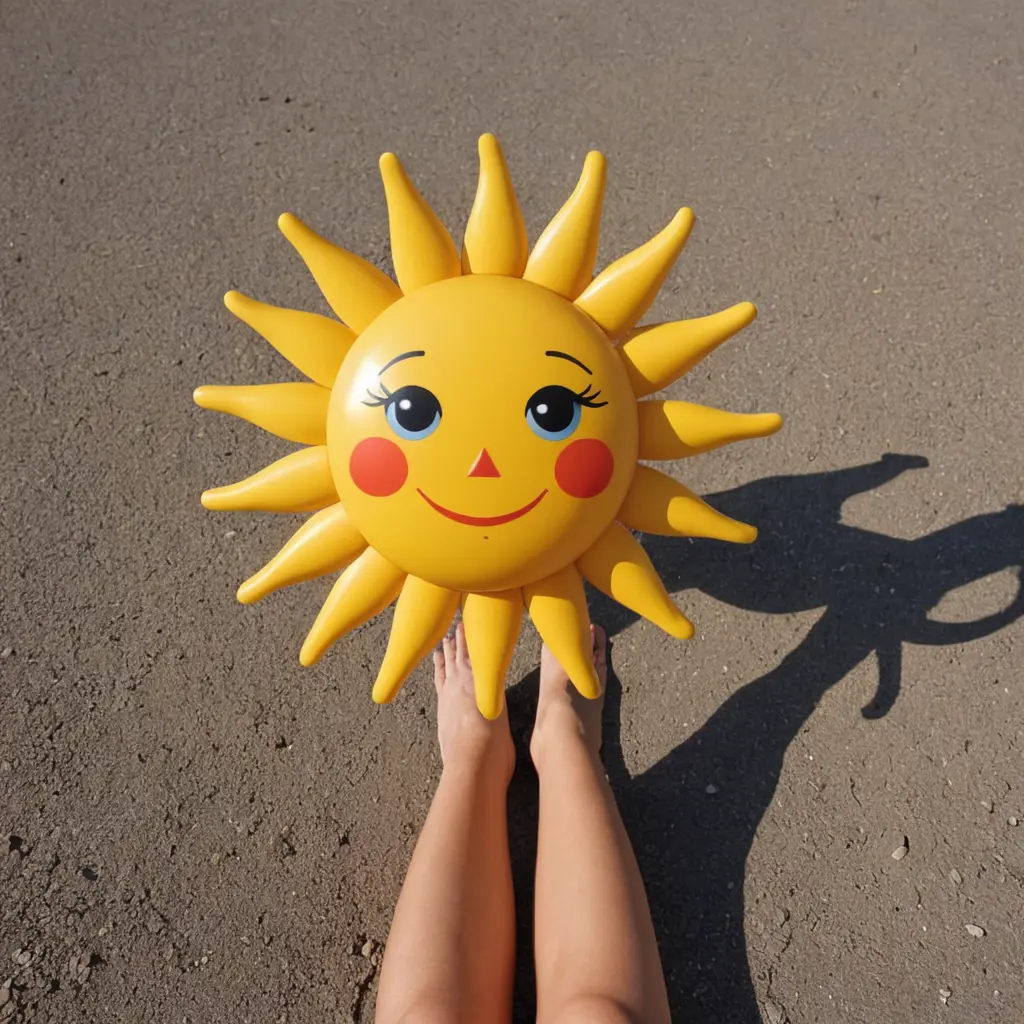 شمس لها ارجل وعيون ويد