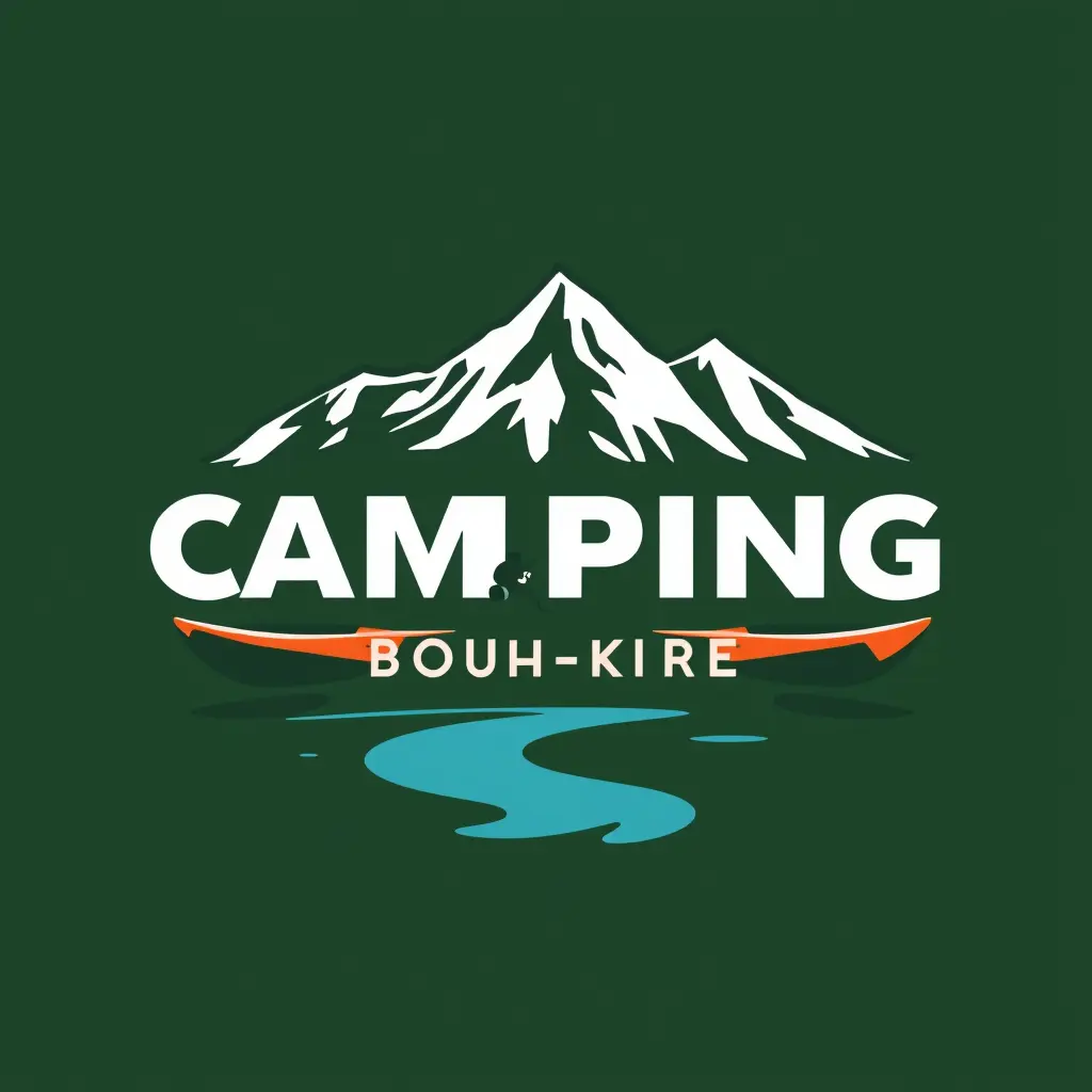 شعار ل boutique كبير لبيع equipement التخييم و kayak و alpinisme