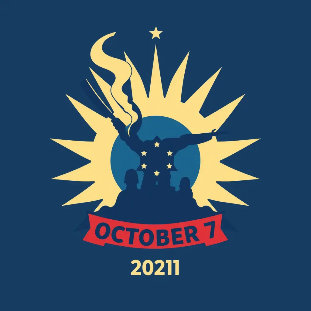 تصميم ليوم 7 أكتوبر المجيد يوم الهجوم على إسرائيل من قِبل الفلطسينيين