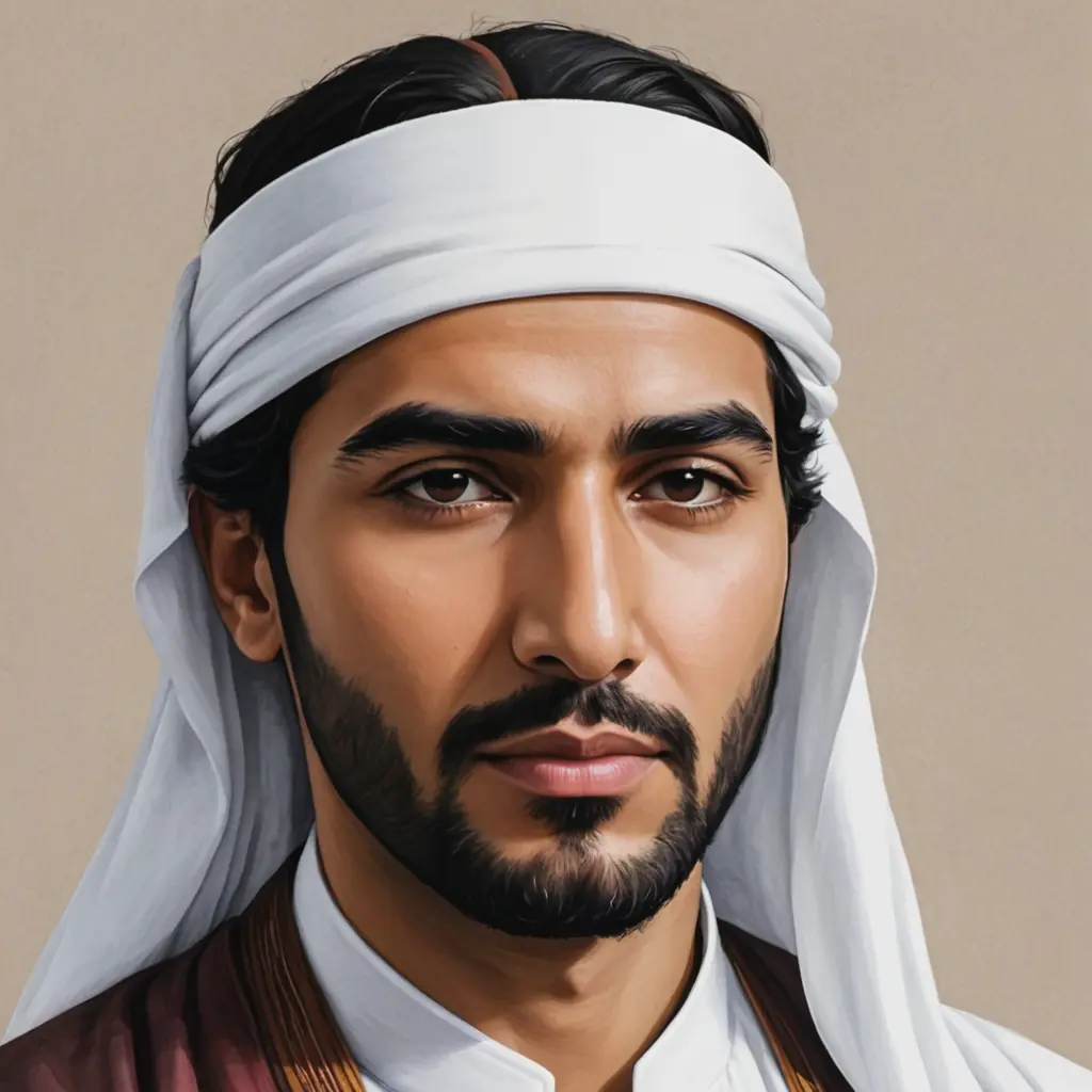 ارسم رجل عربي معصب 