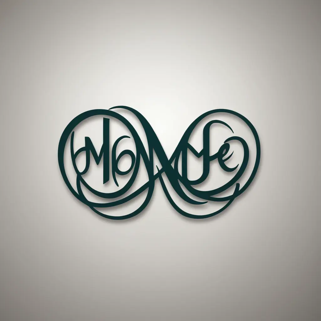 تصميم لوجو لإسم Mohamed يكون حروف الاسم متشابكة