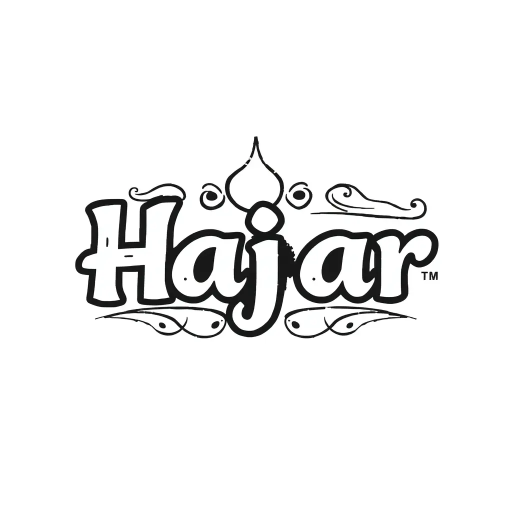 رسم شعار باسم هاجر بالانجليزي