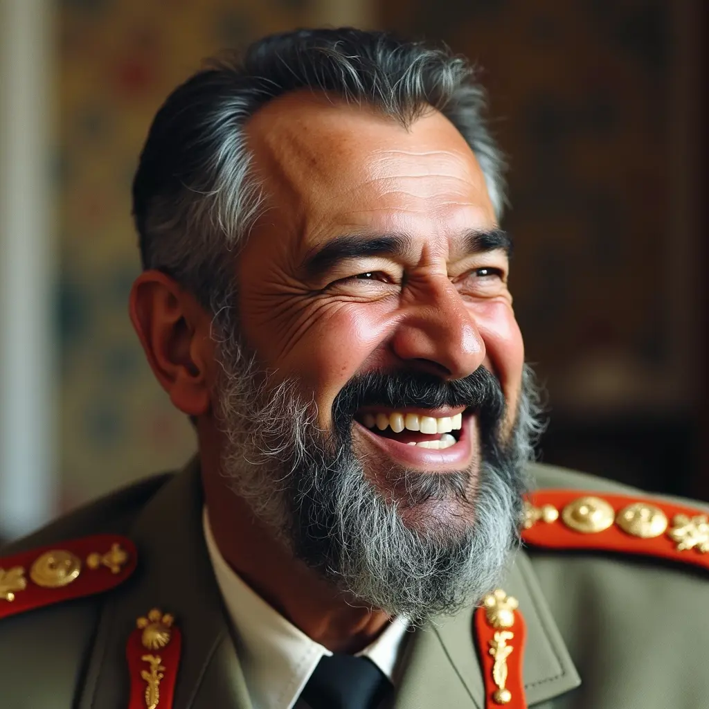 صوره صدام حسين وهوا يضحك
