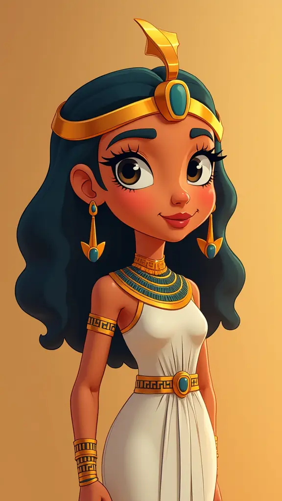 شخصية بنت كرتونية تاريخية فرعونية