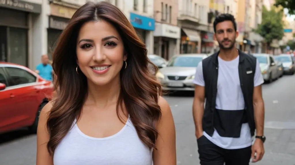 صورة انجي خوري بلشارع