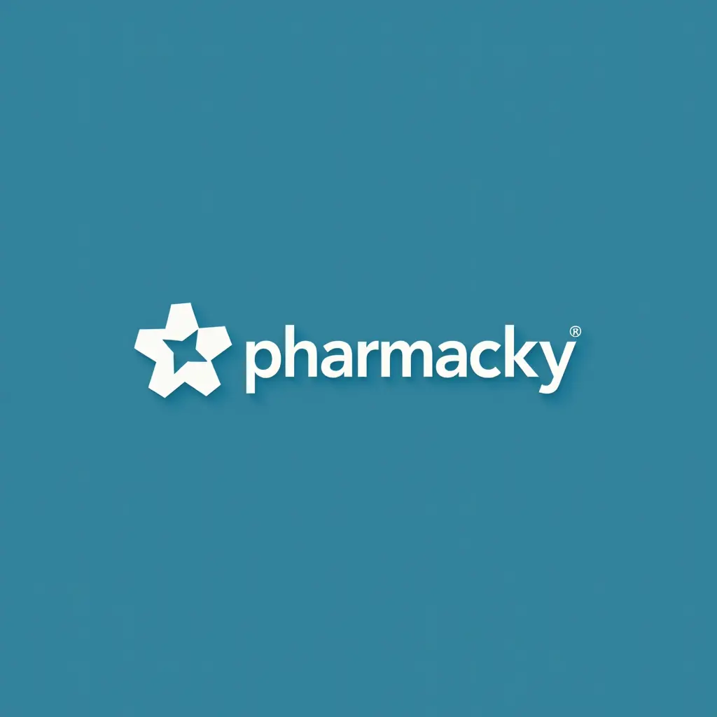 شعار لشركة اسمها pharmaky، و هي عبارة عن منصة رقمية تربط بين متعاملي مجال الصيادلة الشعار يجب ان يكون متكون من الاسم
