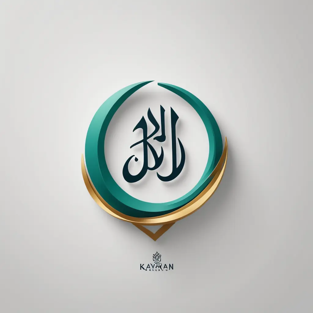 شعار كيان، كيان مصمم،بالخط العربي، بسيط، واضح، مفصل، الوان هادئ، ثلاثي الأبعاد