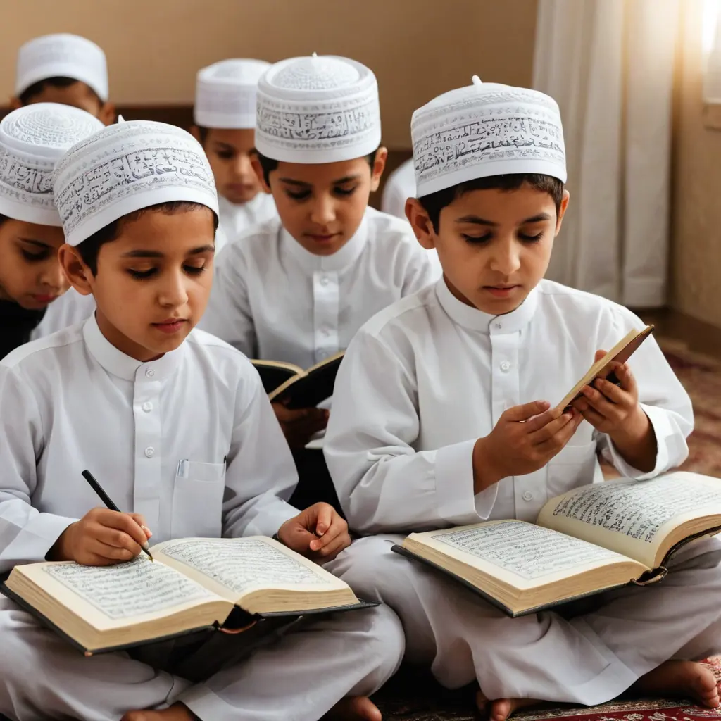 أطفال يحفظون القرآن الكريم 