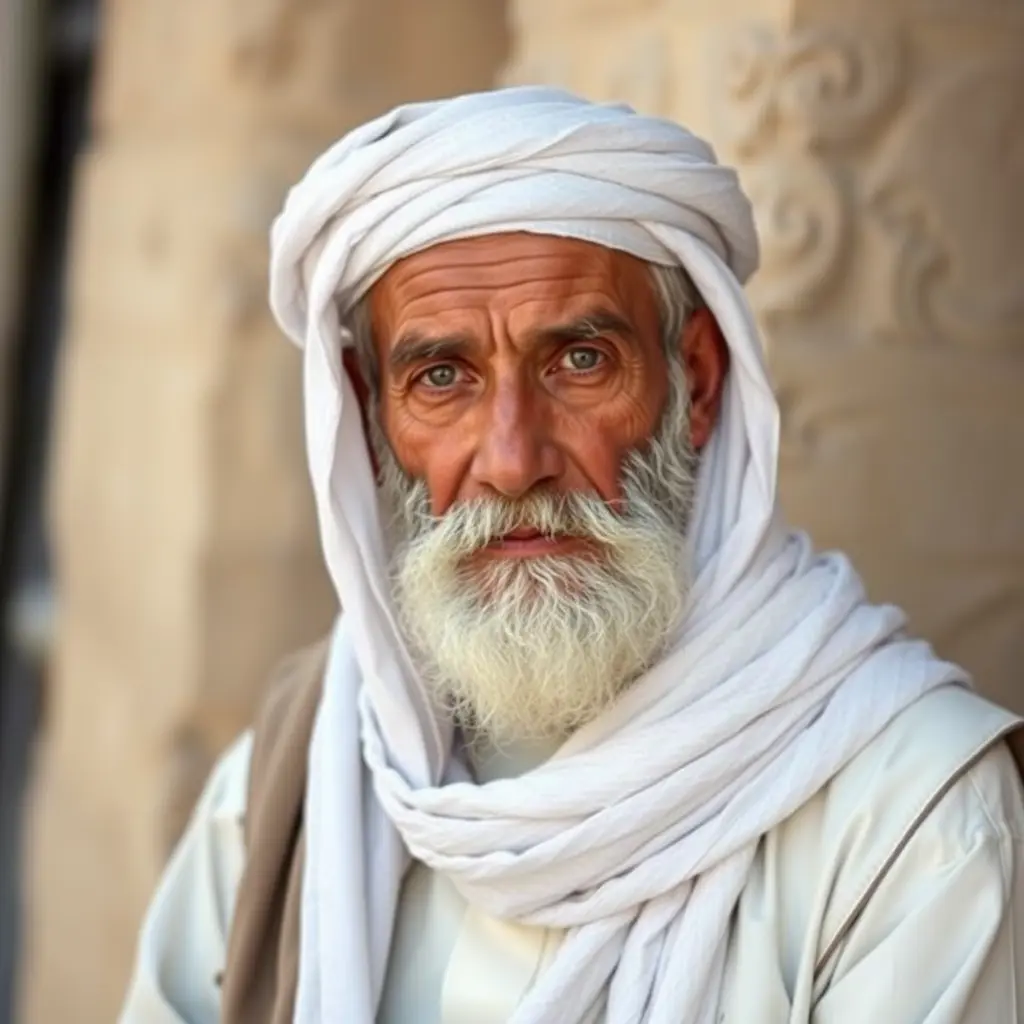 رجل عربي قديم من دون لحية