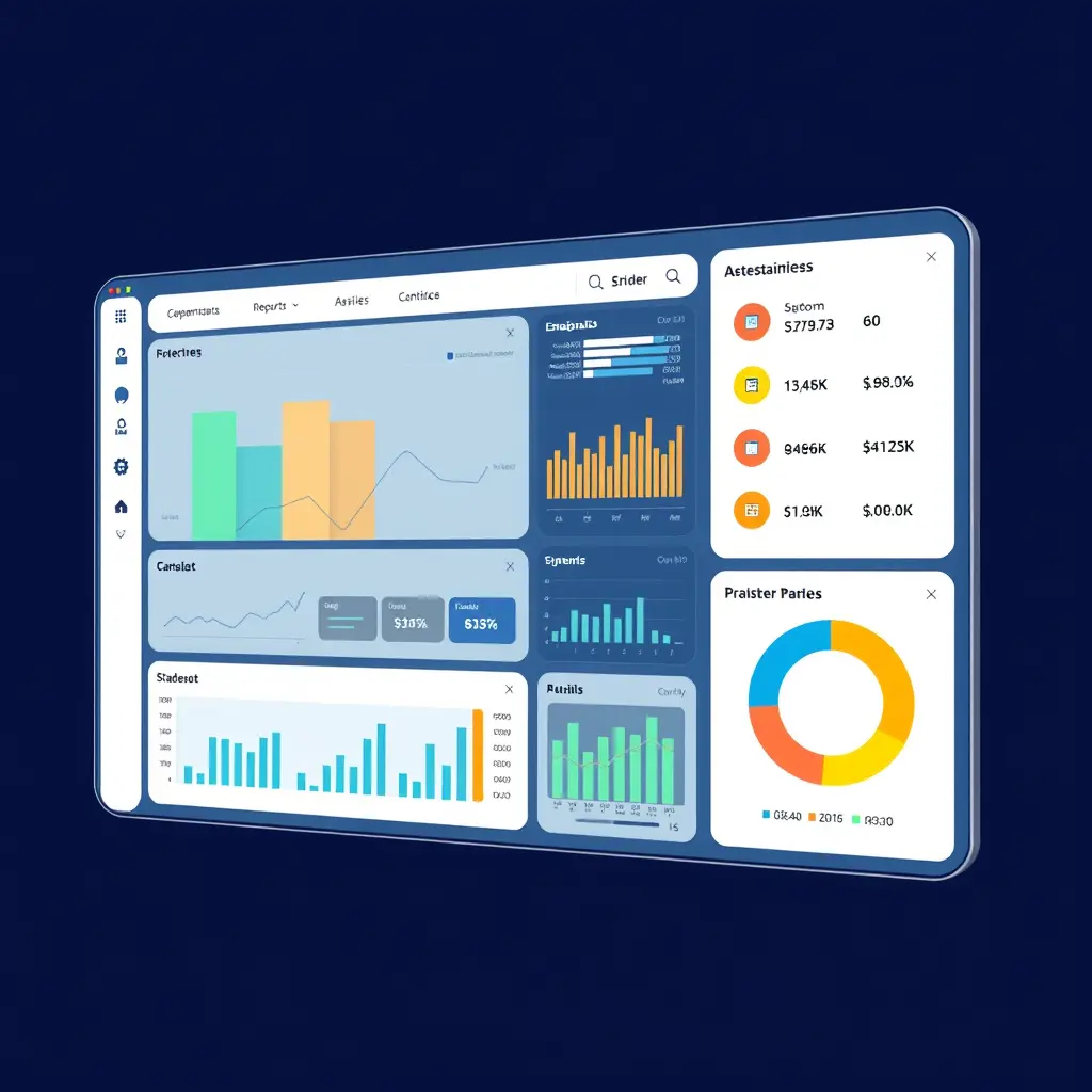 تصميم احترافي لواجهة لتقرير الاحصاء