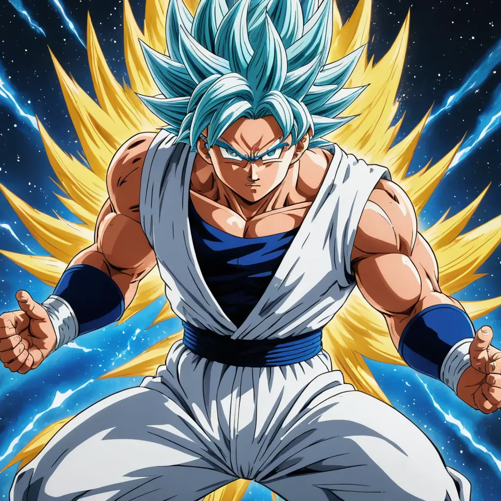 صوره جوجو وهو متحول الى الساينس الابيض