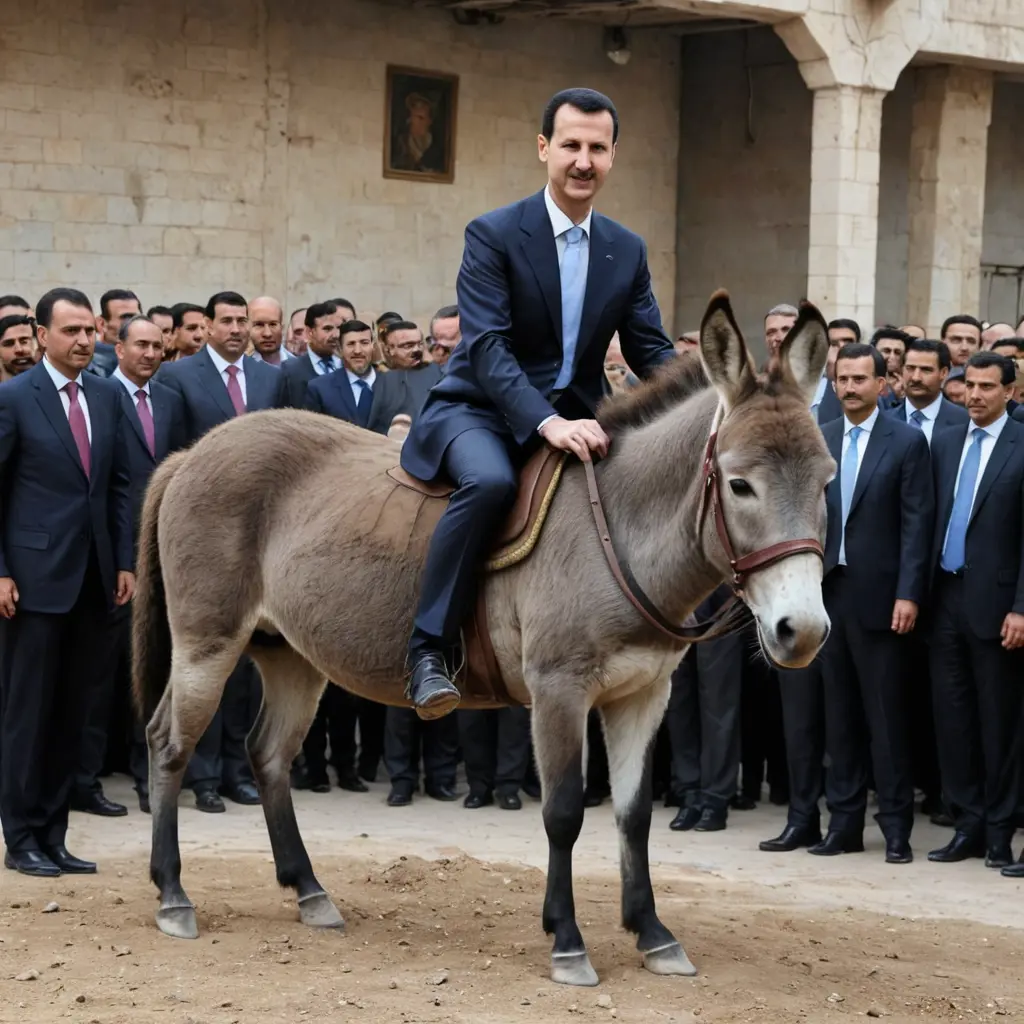 بشار الأسد ع شكل حمار
