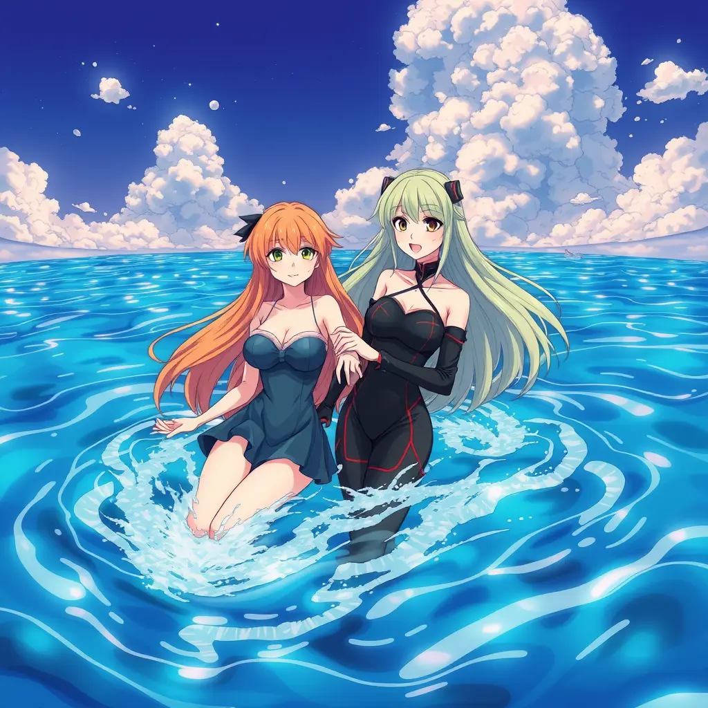 صوره نامي وتسونادي في بحر