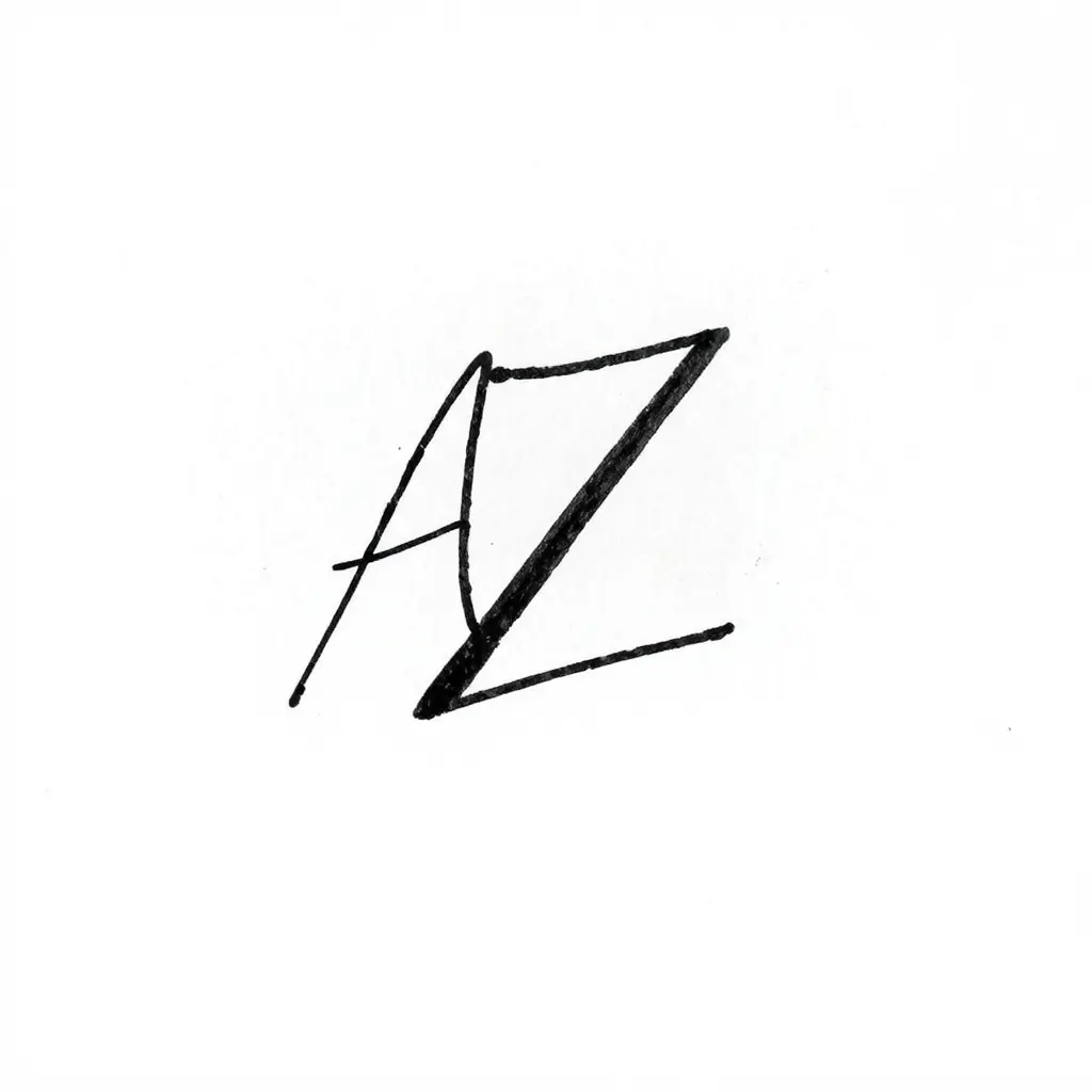 توقيع دمج حرف A و Z