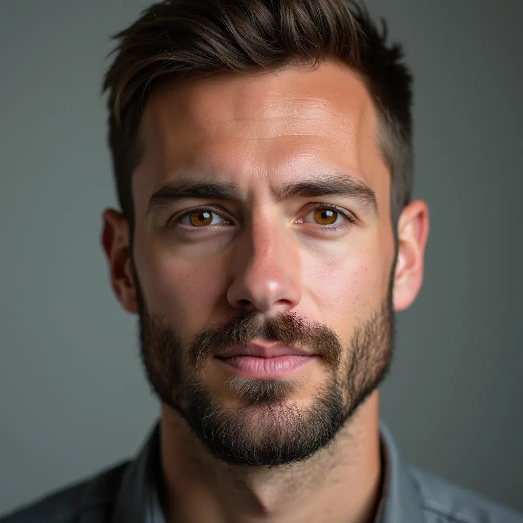 رجل فيه لحيه خفيفه وشارب