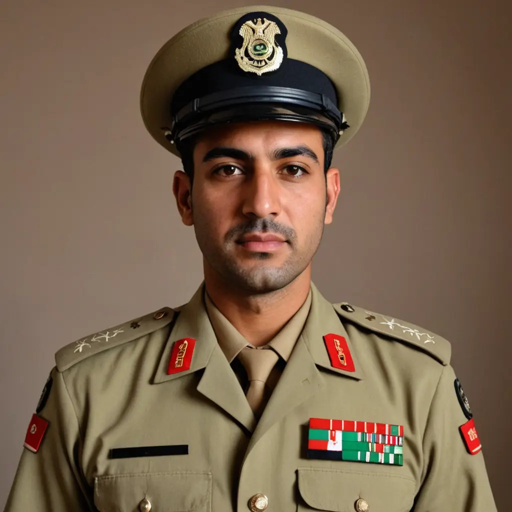 صورة الى ضابط ملازم اول عسكري عراقي