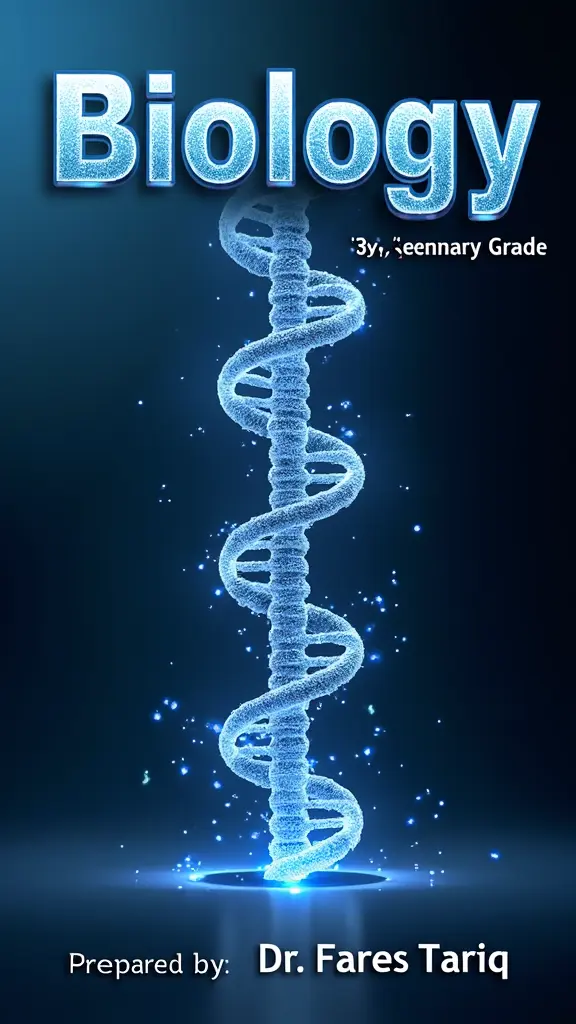 ✅ تصميم غلاف كتاب الأحياء - الصف الثالث الثانوي
🎯 الهدف العام:
تصميم غلاف واقعي واحترافي، يعكس جوهر علم الأحياء بطريقة تربط بين البنية الجزيئية (الـDNA) والتركيب الجسدي (الهيكل العظمي)، باستخدام أسلوب ثلاثي الأبعاد يجذب الطالب ويحفّزه بصريًا.
---
🔹العنوان الرئيسي:
"الأحياء - الصف الثالث الثانوي"
الخط: ثلاثي الأبعاد، لون أزرق نيلي مع تأثير توهّج خفيف.
مكانه: أعلى منتصف الغلاف.
---
🔹الاسم:
إعداد: د/ فارس طارق
الخط: أنيق وبسيط، أسفل الغلاف أو في الزاوية اليمنى السفلى.
---
🔹الخلفية:
تدرج ألوان من الأزرق الداكن إلى الأسود.
مؤثرات شفافة لشبكات جزيئية (molecular grid) خفيفة جدًا في الخلفية.
تأثير ضبابي بسيط يعطي عمق بصري علمي.
---
🔹العنصر البصري المركزي:
نموذج ثلاثي الأبعاد (3D) لحلزون DNA بارز في المنتصف.
يمتد الـDNA من أعلى الغلاف نزولًا، ويتحوّل تدريجيًا إلى عمود فقري وهيكل عظمي بشري في المنتصف السفلي.
الدمج يتم بطريقة سلسة تعكس العلاقة بين الجينات والتكوين الجسدي.
---
🔹عناصر داعمة جانبية:
على الجهة اليمنى: صورة خلايا دم حمراء واقعية بتقنية 3D.
على الجهة اليسرى: خلية نباتية مجسمة (نواة، جدار خلوي... إلخ).
في الأسفل: أيقونات صغيرة (مجهر، DNA، قطرة ماء، نبتة) موضوعة ضمن شريط أنيق.
---
💡ملاحظات فنية للمصمم:
تجنب الزحمة، ركّز على التوازن البصري.
اللون الأساسي: النيلي والأزرق الداكن.
استخدام ظلال ناعمة لإبراز العناصر الواقعية.
دقة التصميم لا تقل عن 300 DPI للطباعة.