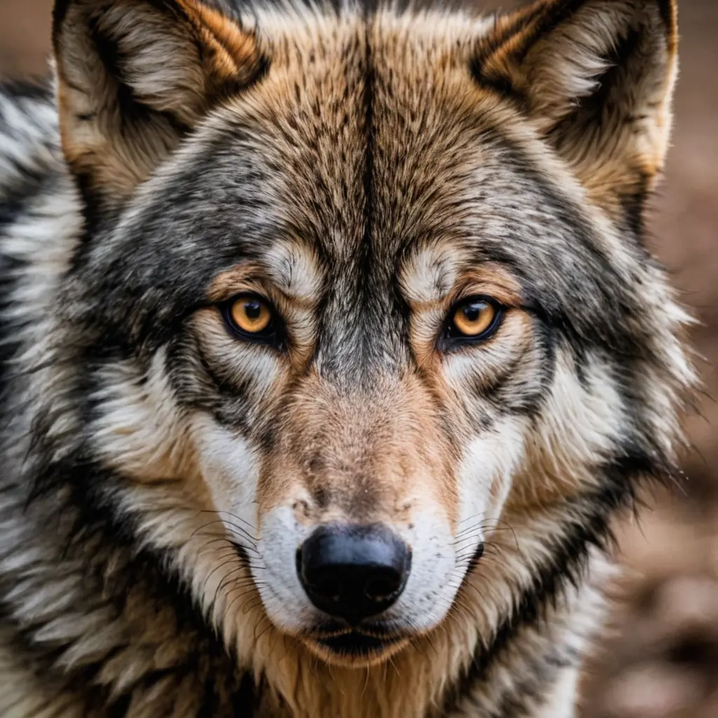 عيون الذئب الشرس وأسم جود بلون جميل 