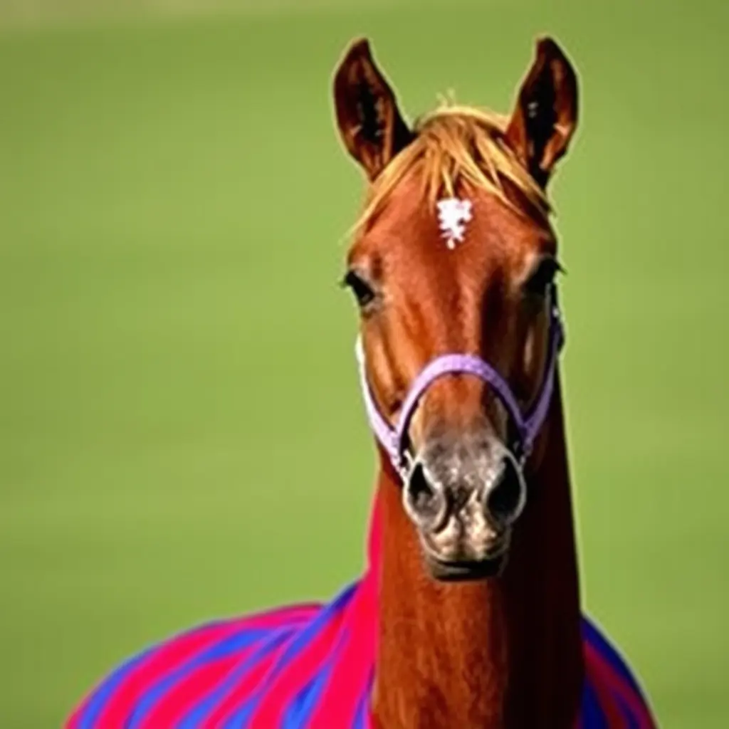 صورة مطي لابس قميص برشلونة