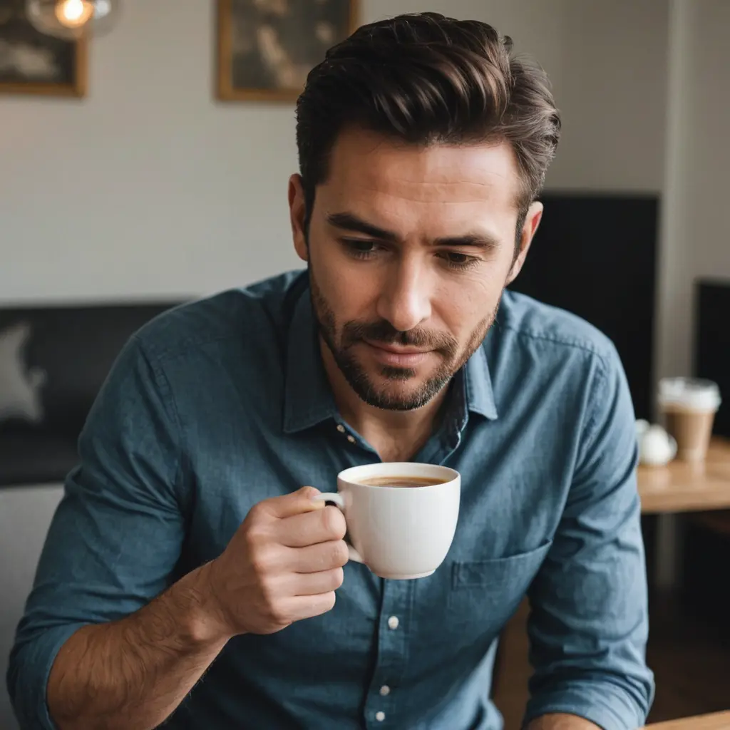 صور لرجل يشرب القهوه