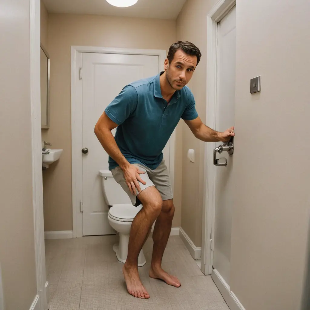 اعمل الصور رجل يدخل الحمام