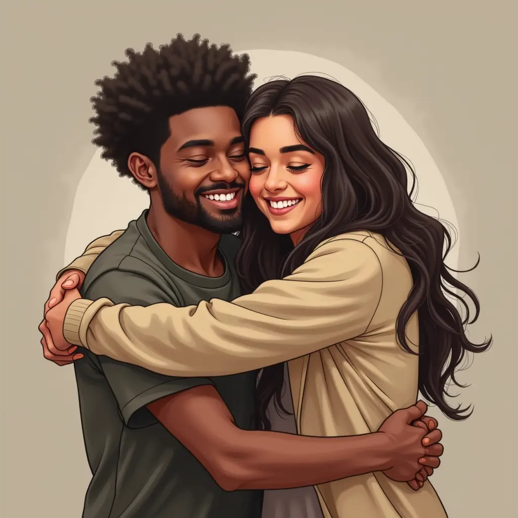 شخصين اصدقاء يحضنون بعضهم الاول اسمه مصطفي والثاني محمد .