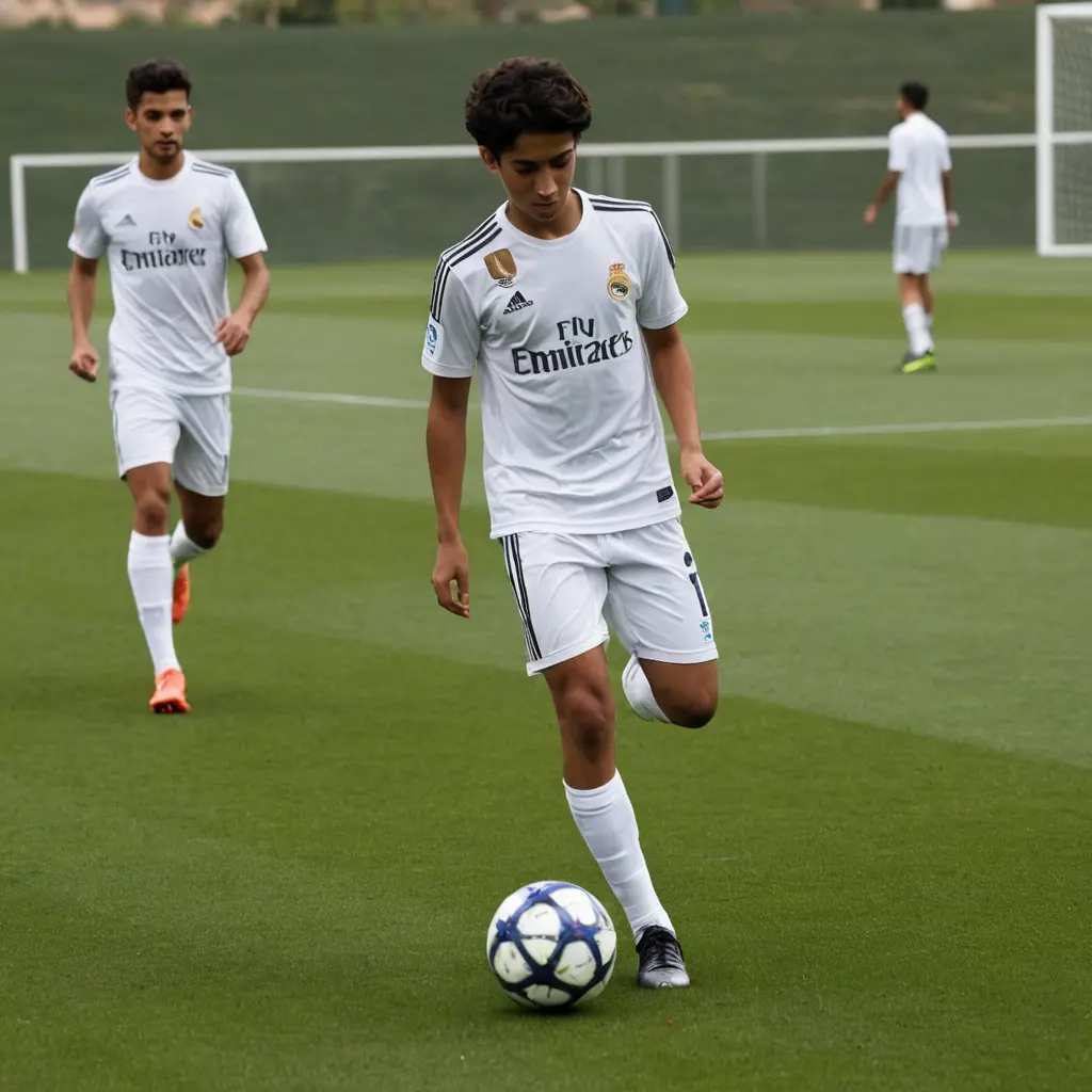 لاعب كرة قدم ناشئ سعودي يخوض تدريبات مع ريال مدريد اسبانيا