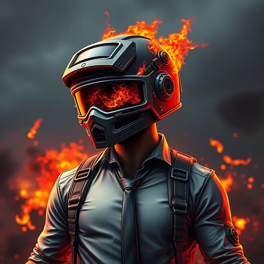Pubg mobile inferno rider helmet
