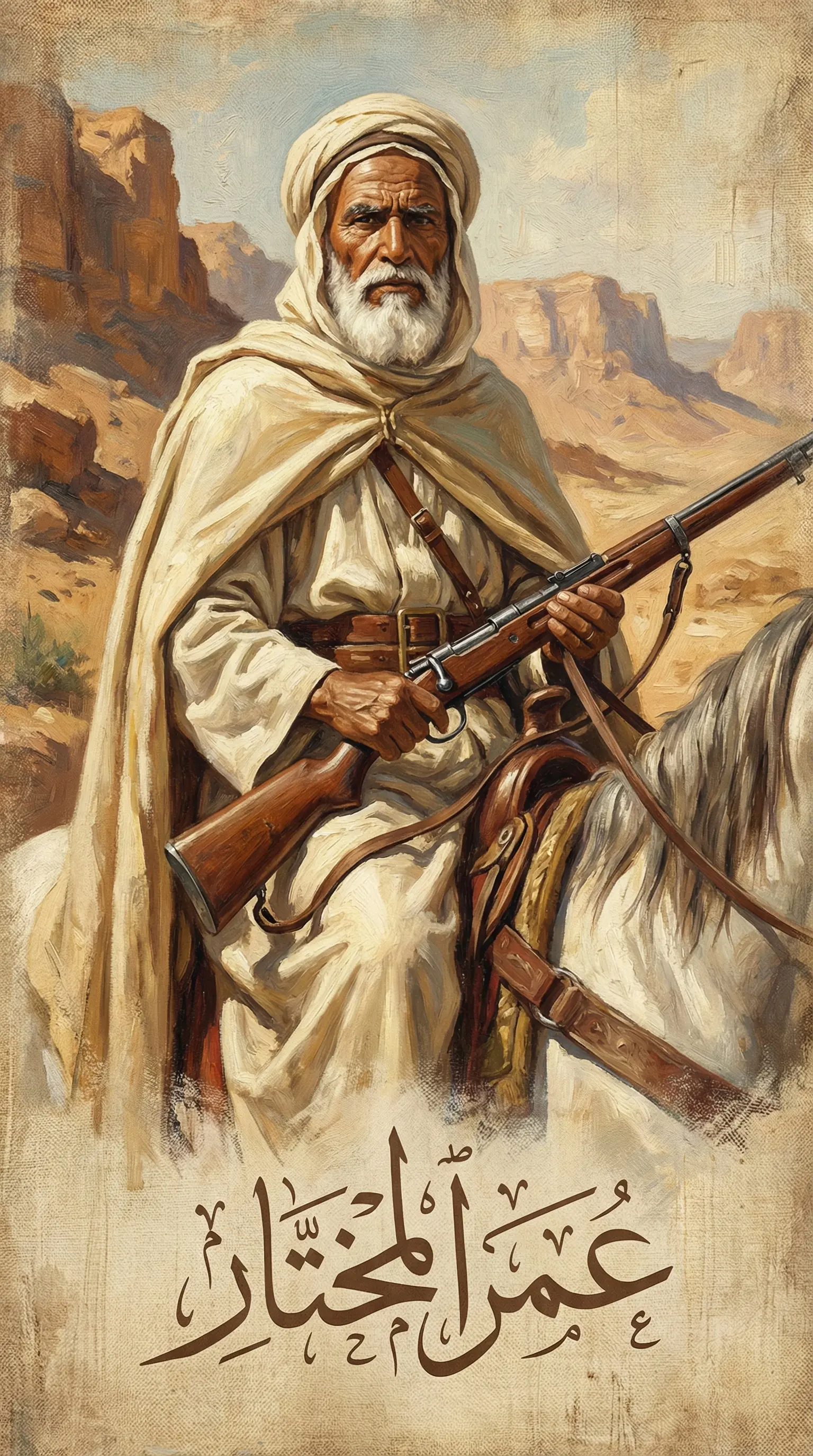 صورة عمر المختار خرافية واكتب عليها عمر المختار