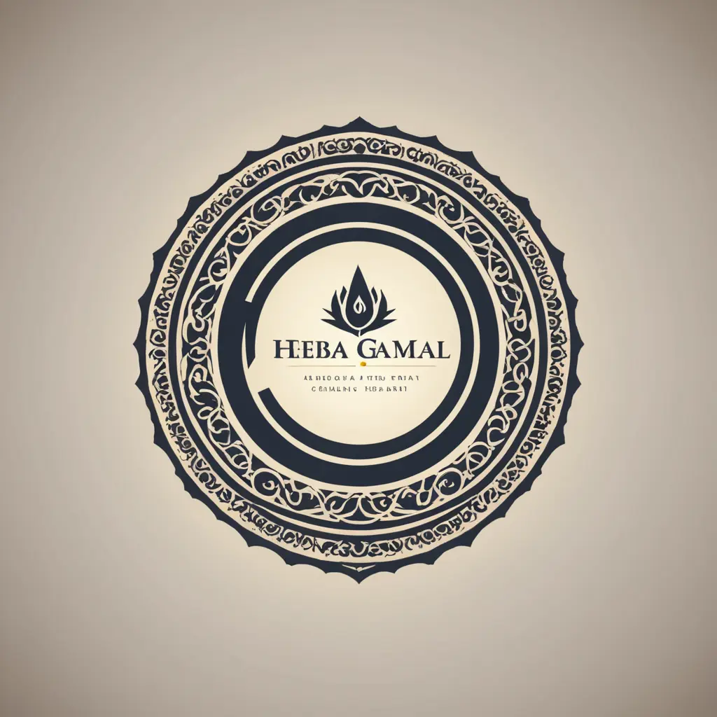 شعار لوجو باسم Heba Gamal بشكل وتصميم رائع