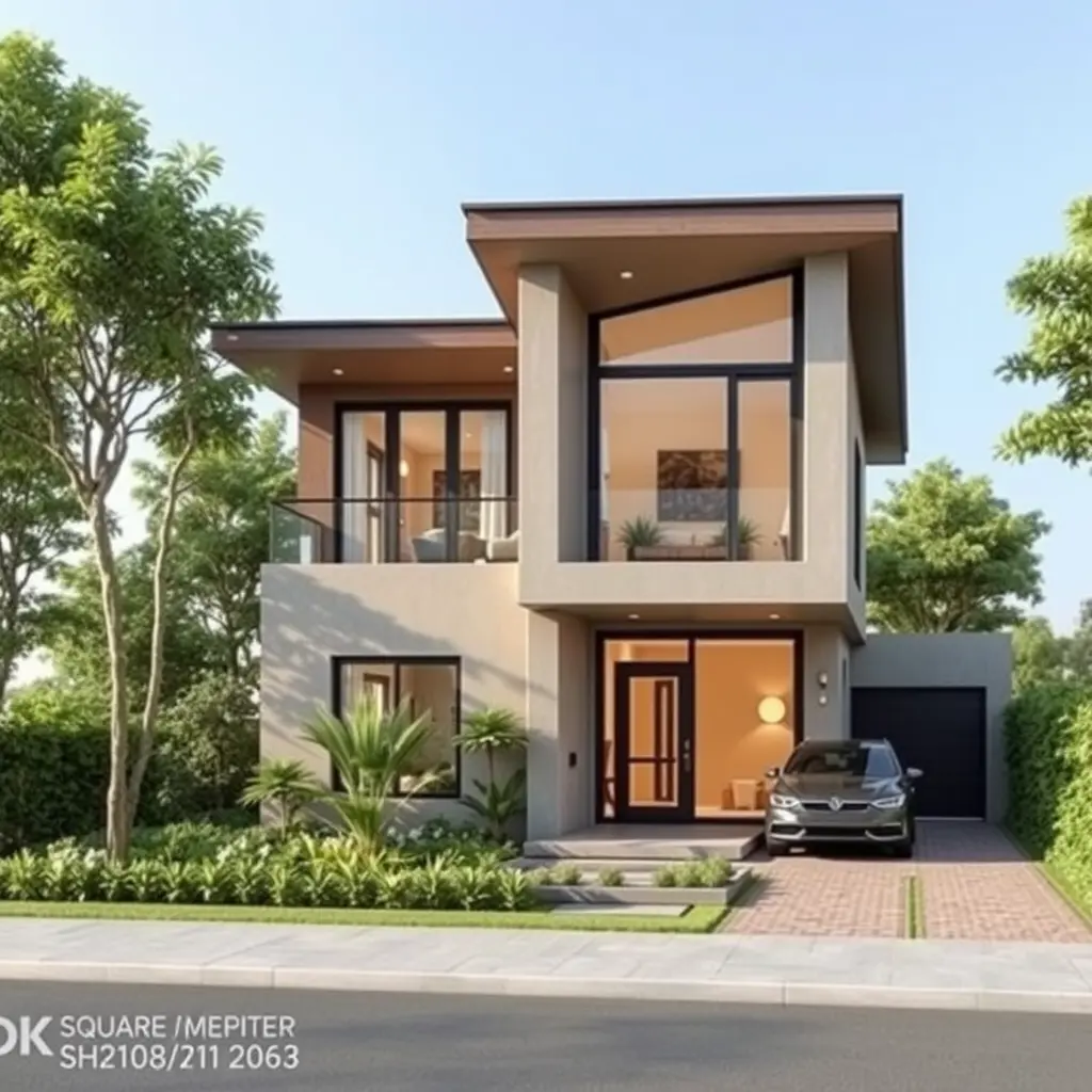 تصميم منزل 100متر كاري