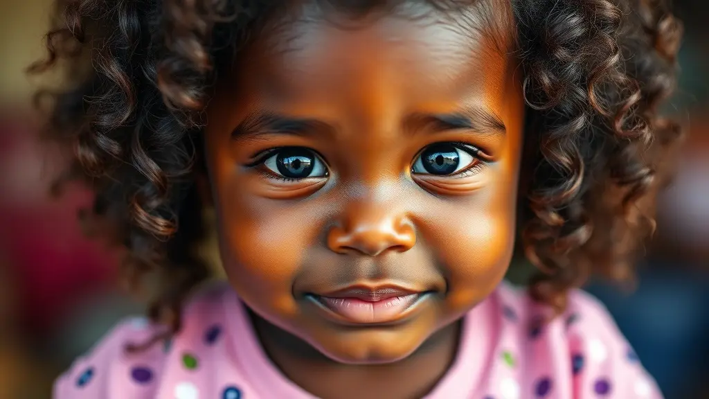 صورت بنت صغيره سمرء لديه غمزه واحد