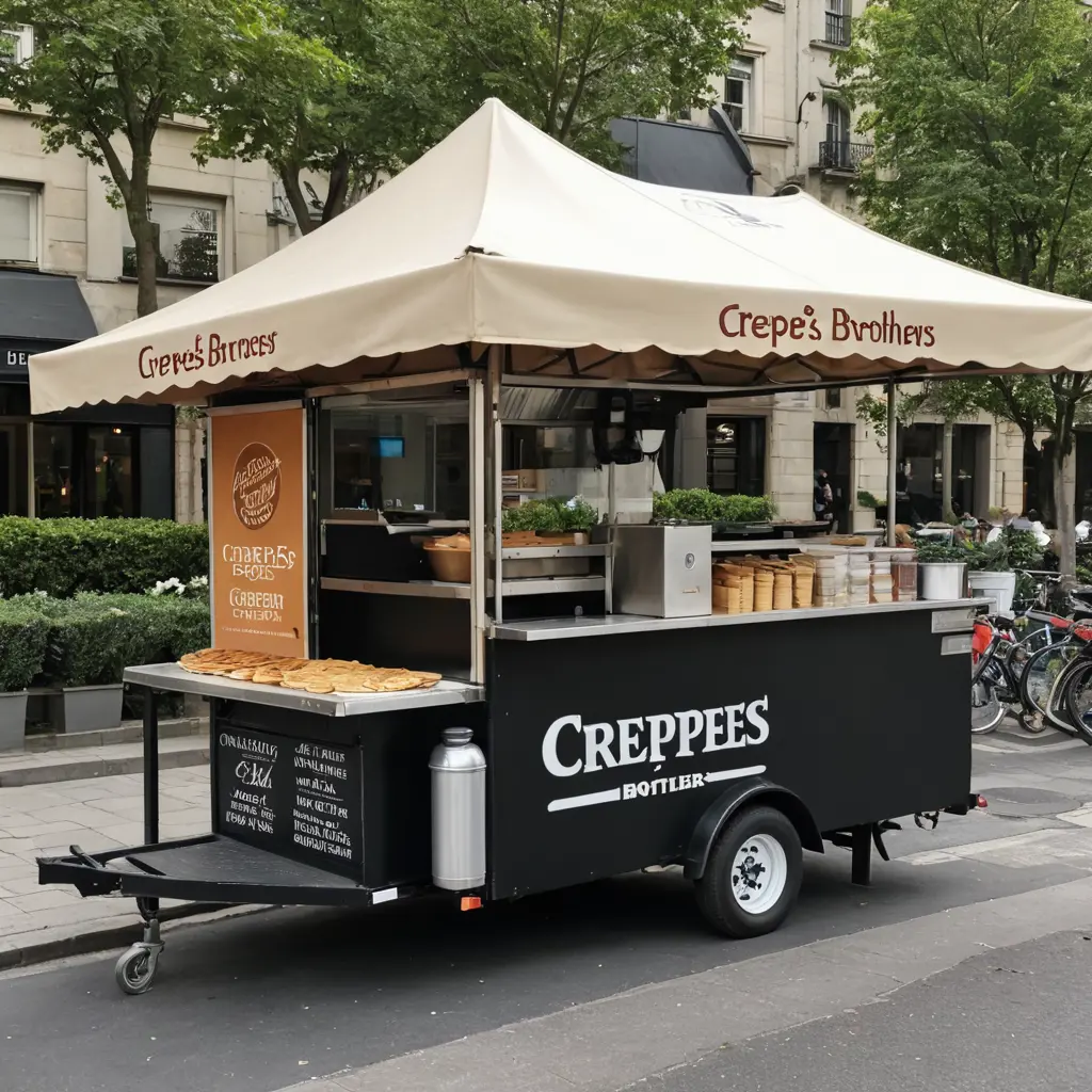 شعار عربة الكريب بإسم crêpes brothers 