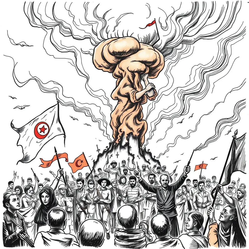 اندلاع الثورة الجزائريه على شكل رسمه قلتلك الجزائر