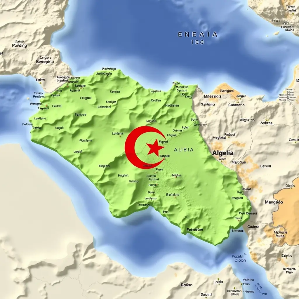 خريطة الجزائر بعد100سنة