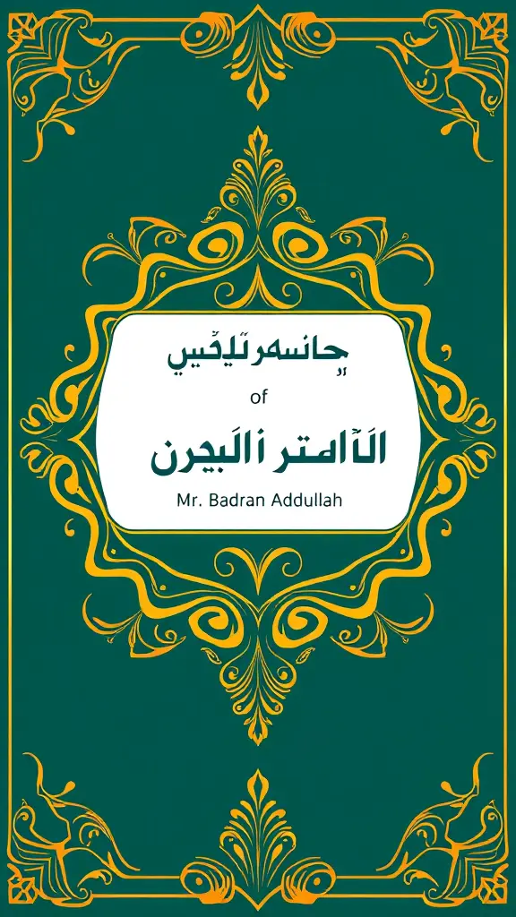 صمم لي غلاف ملزمة رياضيات السادس العلمي وتحمل اسمي الاستاذ بدران عبدالله باللغة العربية واجعله تصميم فخم