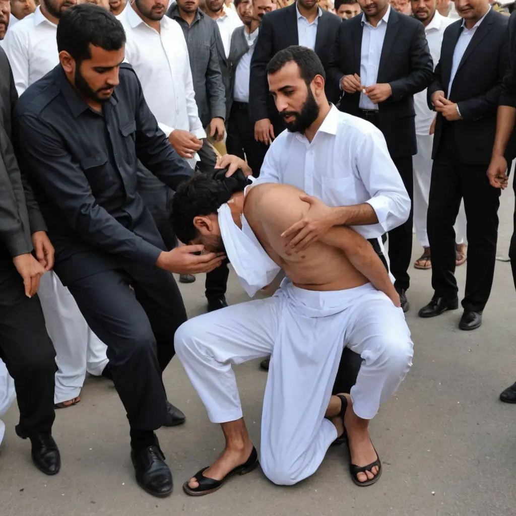 صورة الشهيد يحيى السنوار وهوى داعس على انف بنيامين نتن ياهو