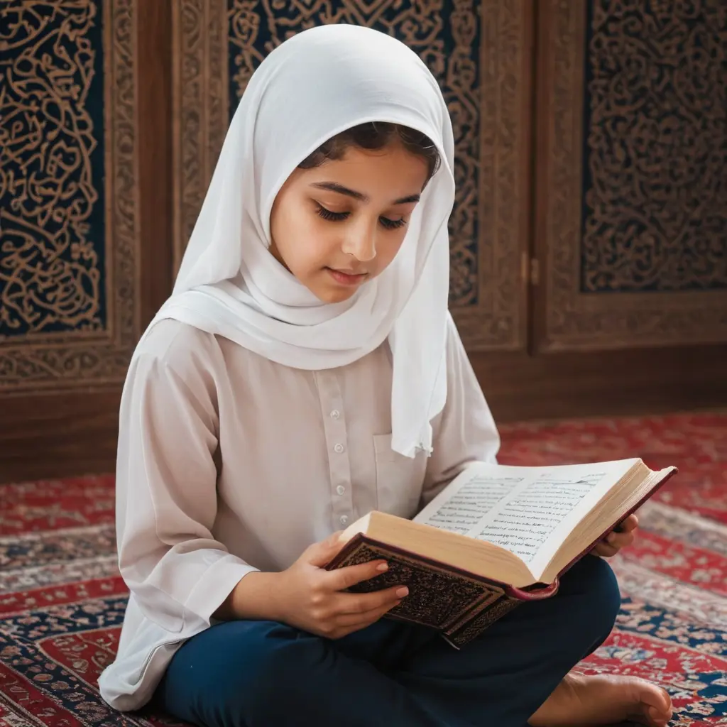 بنت تقرأ القرآن