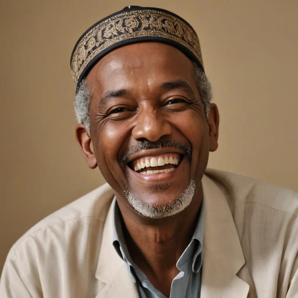 الدكتورمحمد موسى عقيلي يضحك